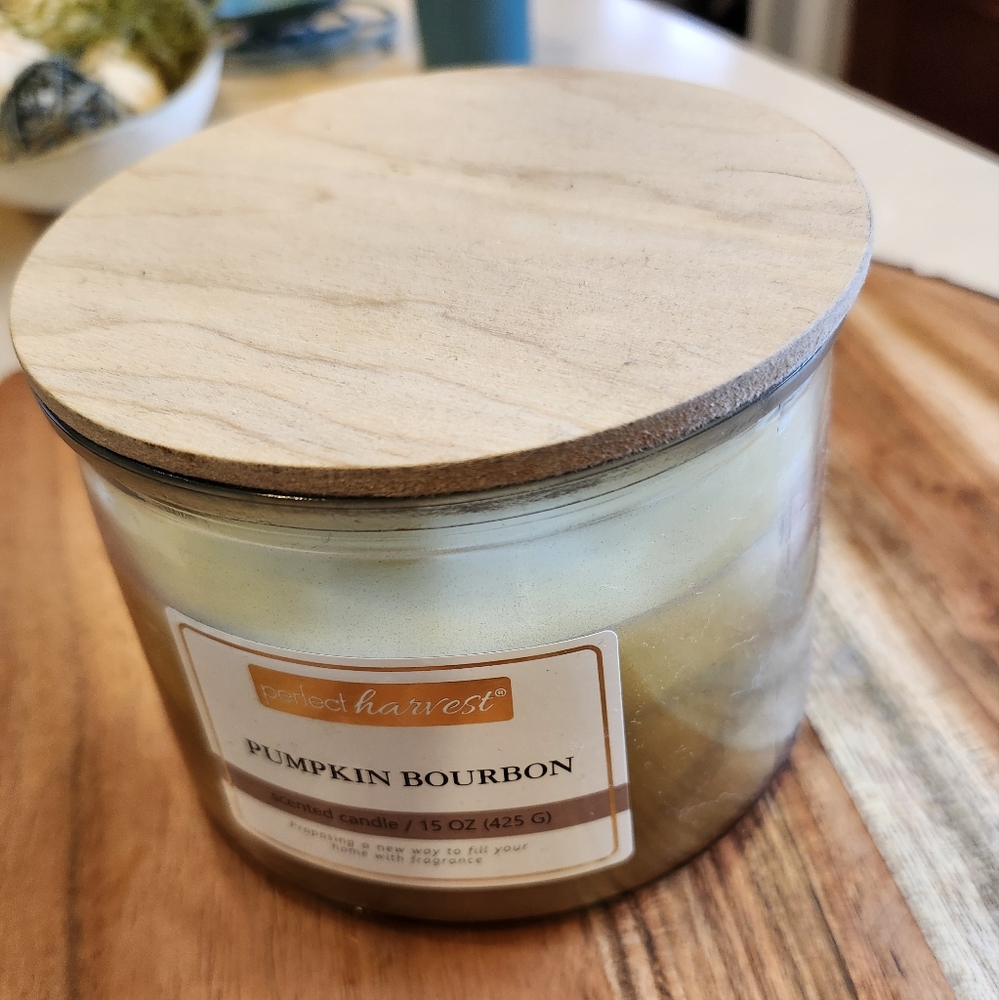 Perfect Harvest pumpkin Bourbon Scent Candle